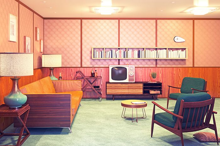 decoración mid century